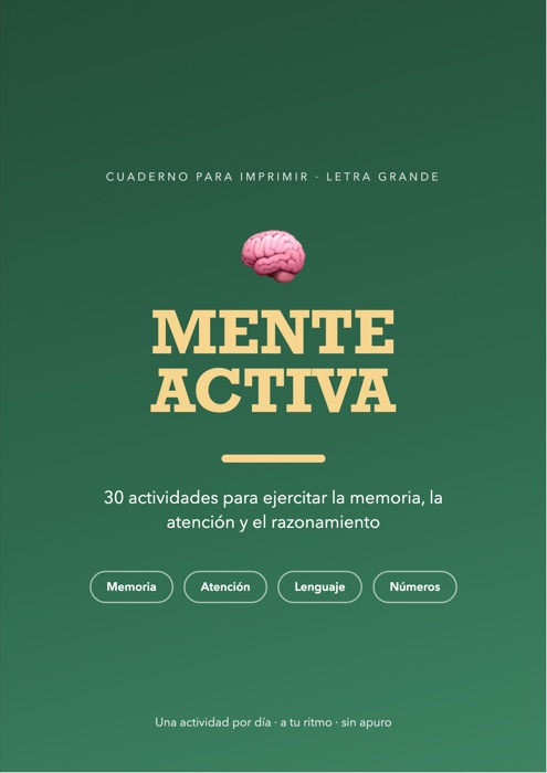Portada del cuaderno Mente Activa